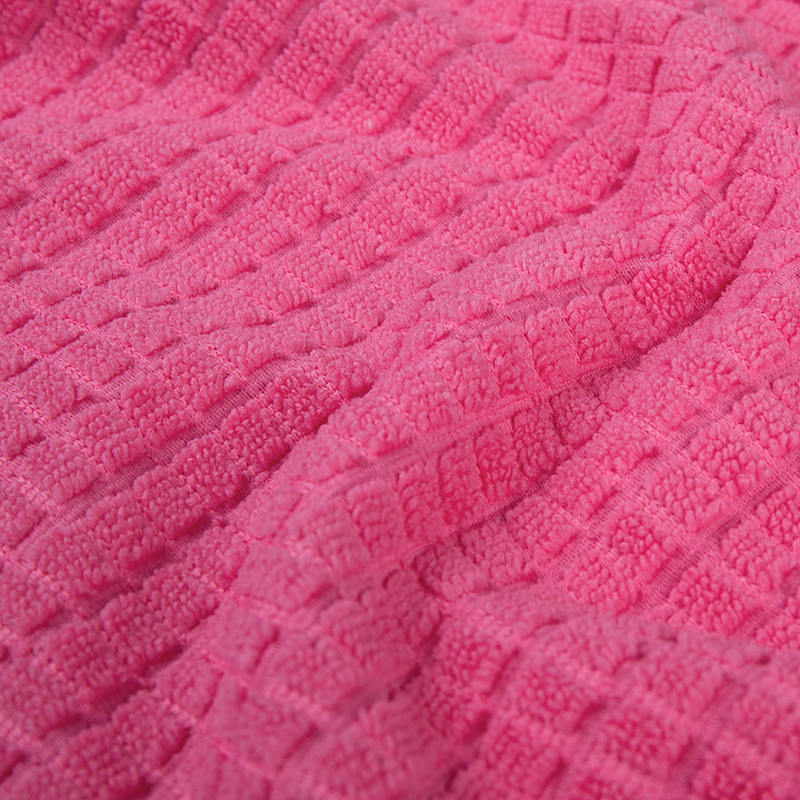 Dobbeltsidig vanlig veving av polyester nylon terry klut