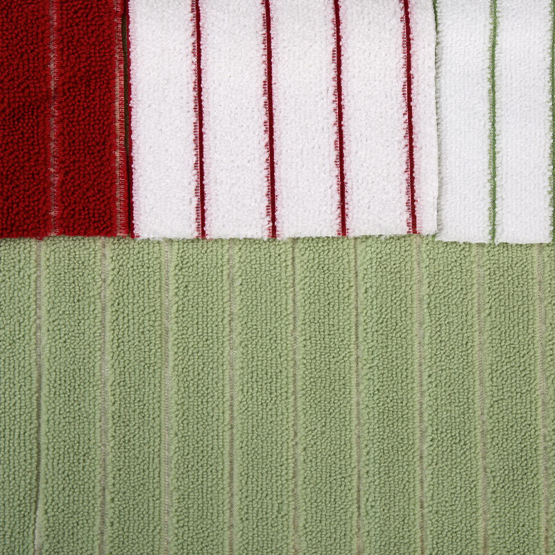 Dobbeltsidig vanlig vevs fargfarge polyester terry klut